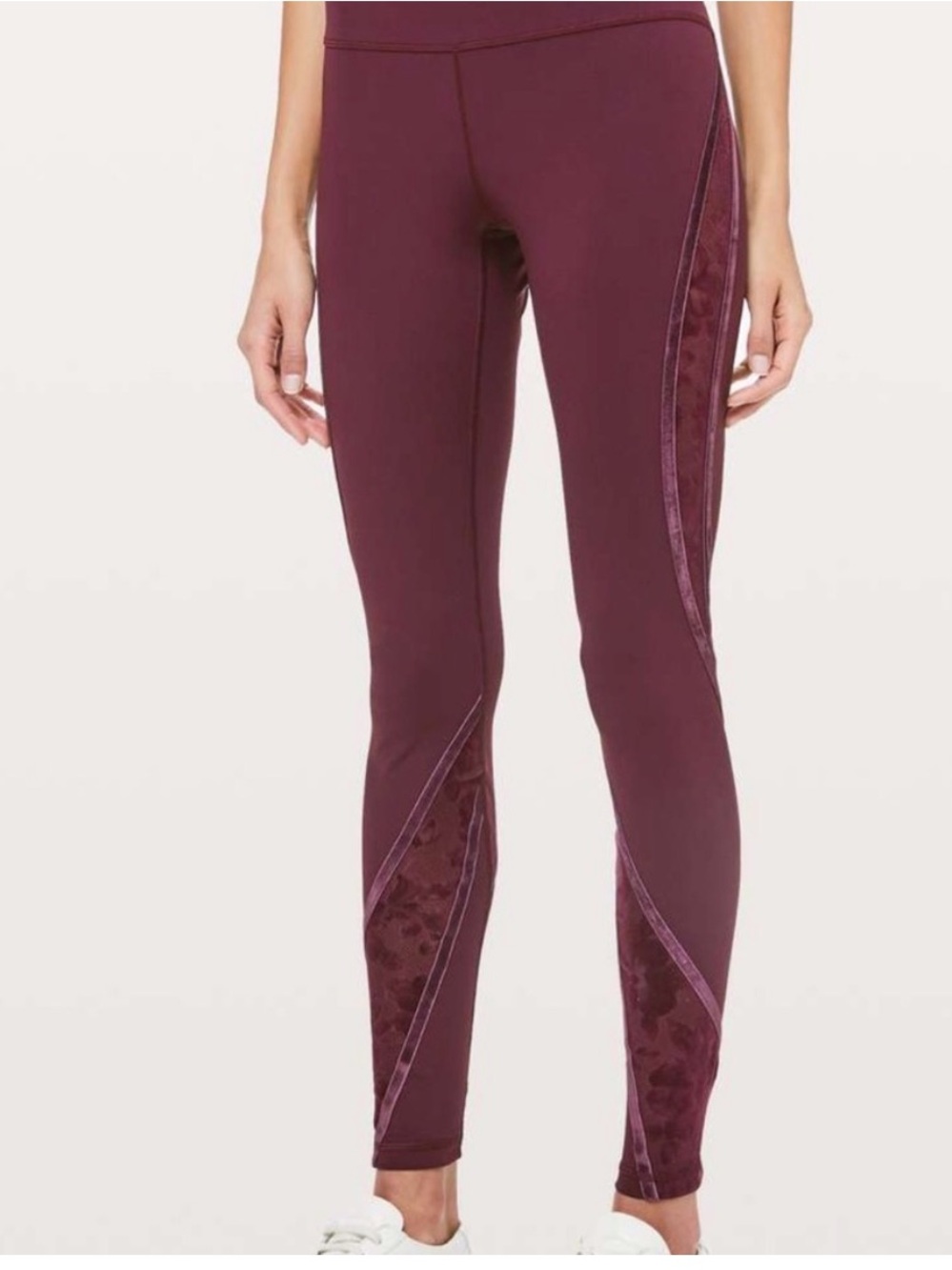 Lululemon Wunder Under High Rise Dark Adobe Floral Flocked legging Size 10